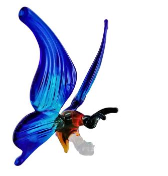 Orchideenstab - Schmetterling (normale Ausführung / hellblau-dunkelblau)
